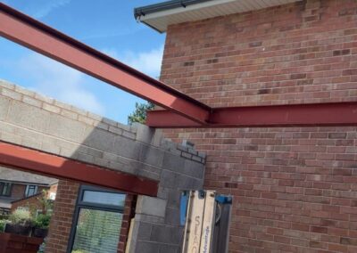 Single Story Rear Orangery Extension Steels