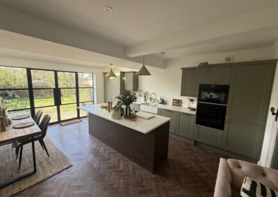 Single Story Rear Orangery Extension Kitchen Complete