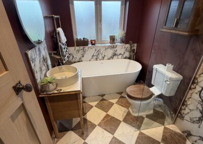 Bespoke bathroom install liverpool completed by clj developments